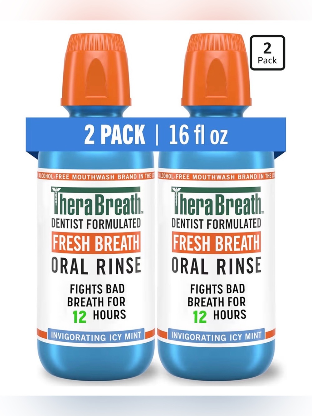 TheraBreath Fresh Breath Mouthwash (2 Pack)—NEW